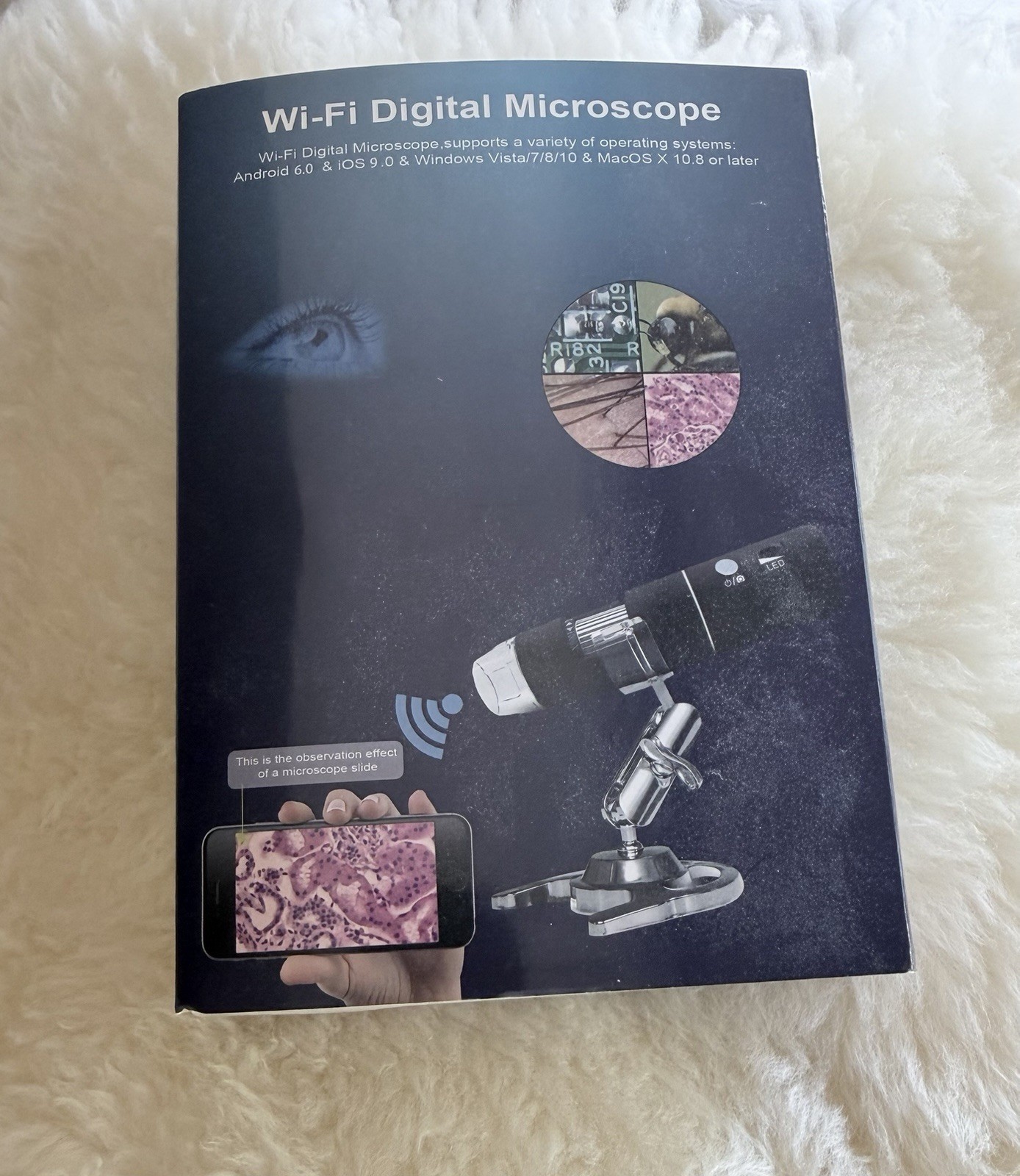 Wireless Digital Microscope,  50X-1000X Magnification Wifi Portable Handheld