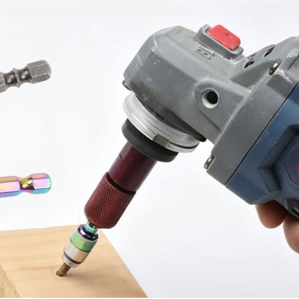 2x Angle Grinder Adapter for m10 To 6.35mm Hex Connector For 100-type Angle