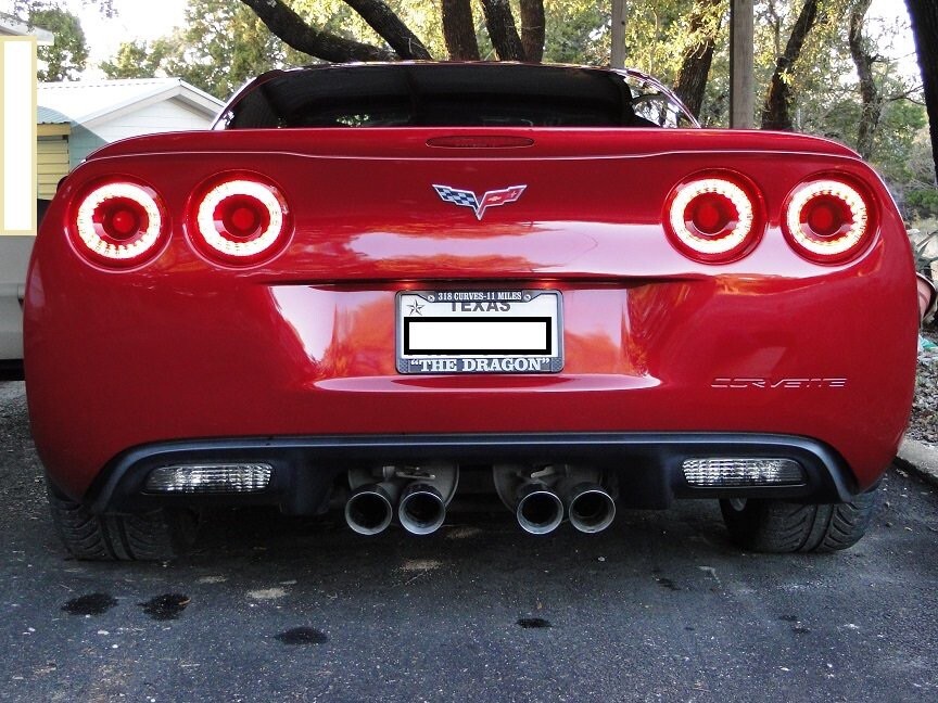 2005-2013 C6 Corvette Plug & Play LED Tail Lights [Red Lens]
