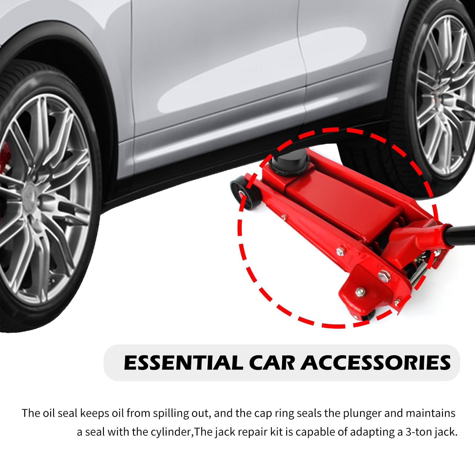 16PCS Floor Jack Repair Sealing Tool Kit,3 Ton Floor Jack O Ring Kit with Oil...