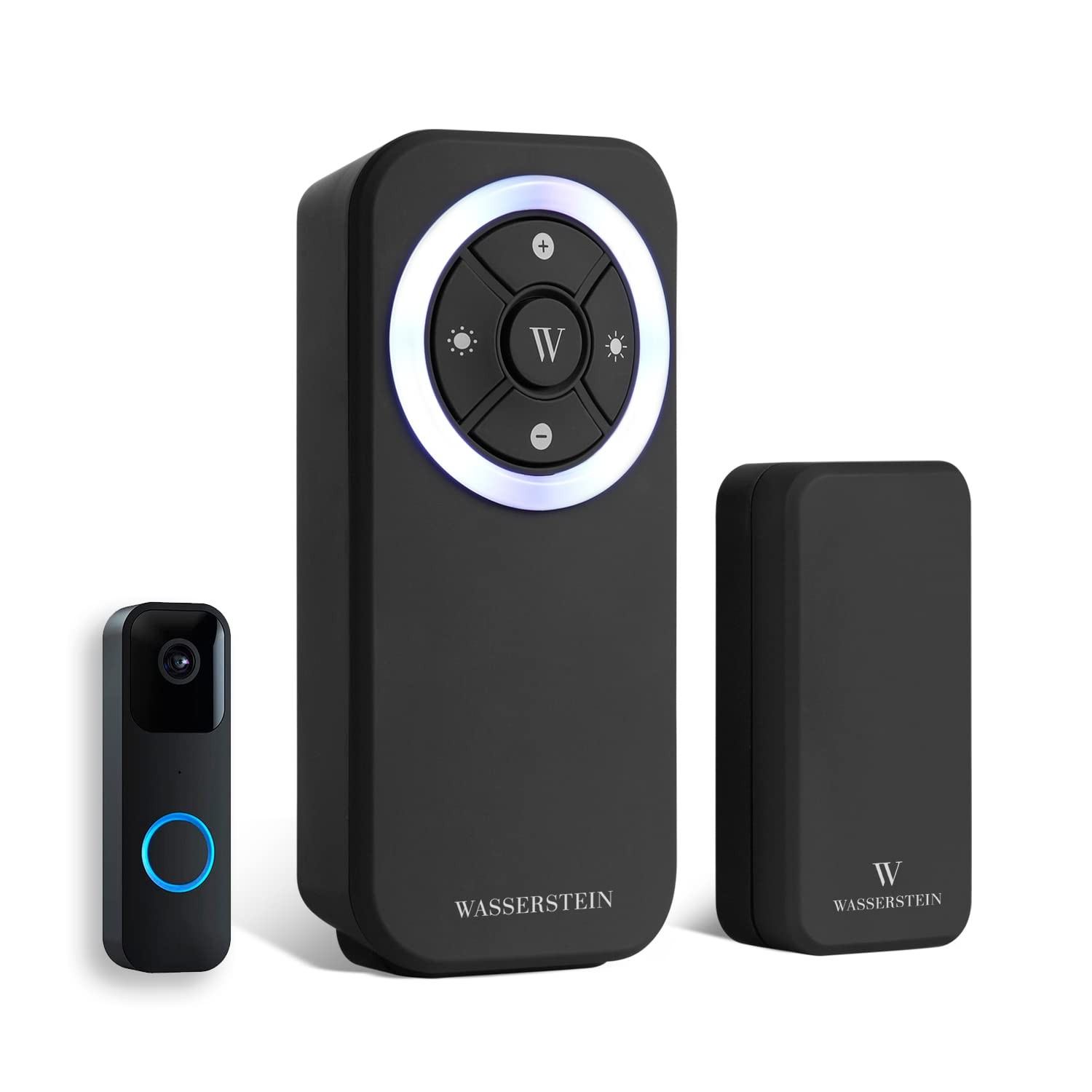 Wasserstein Wireless Doorbell Chime for Blink Video Doorbell (1 Pack, Black)