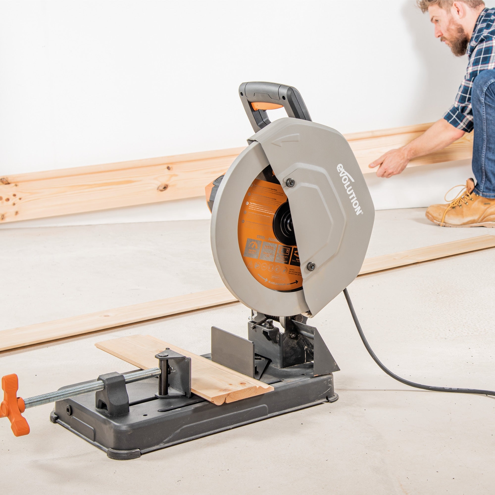 Evolution R355CPS: Multi-Material Cutting Chop Saw With 14 in. Blade