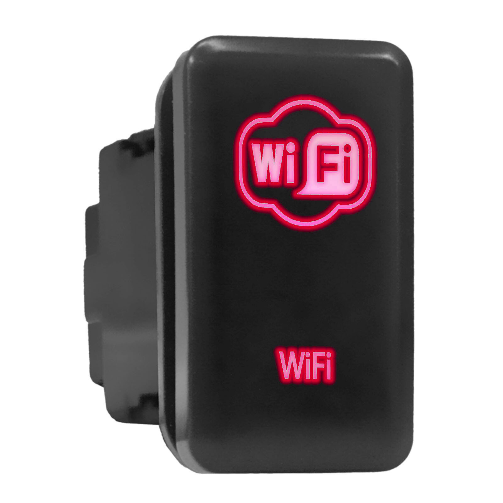 WIFI - LED Push Button Replacement for TOYOTA (1.54 x 0.83 in) Red