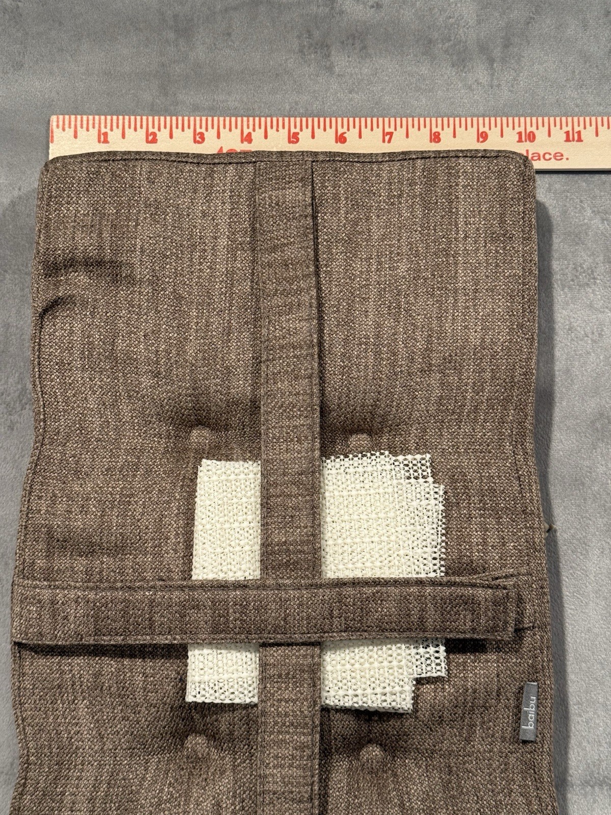 Baibu Set Of 2 Brown Bench Stool Cushions Rectangular With Straps