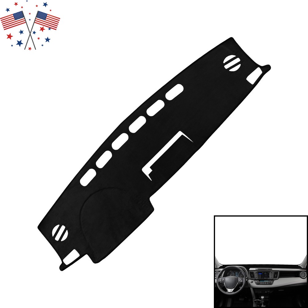 New Black Dashboard Cover Non-slip Dashmat Dash Mat For Toyota RAV4/XA40 13-18