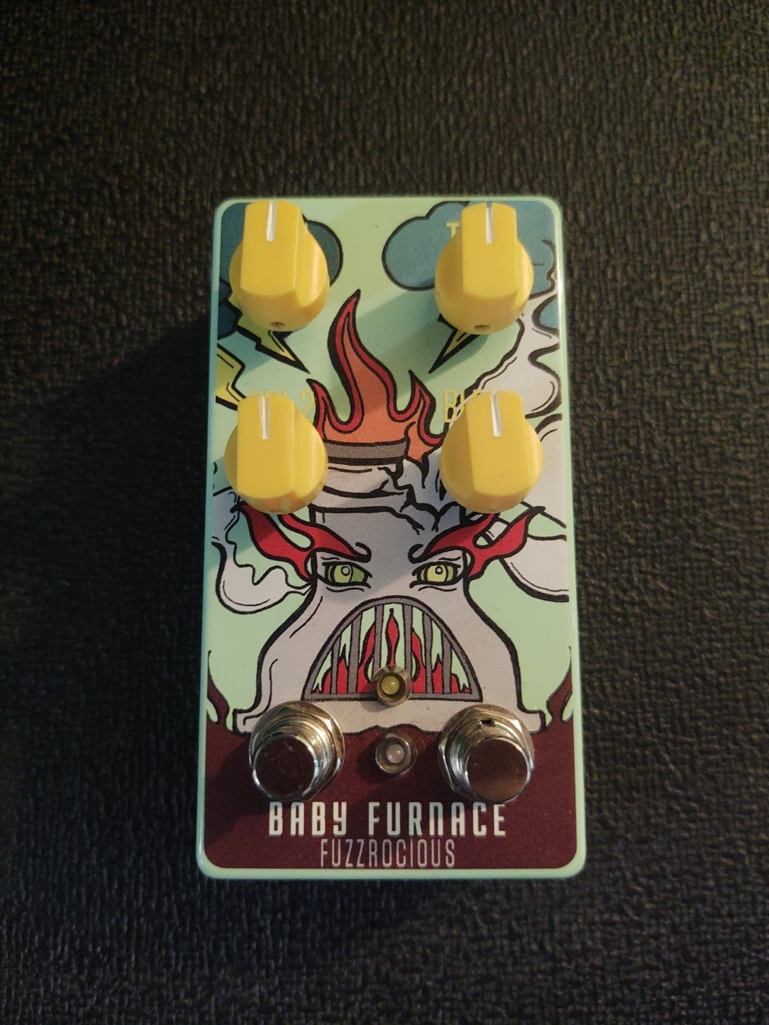 Fuzzrocious Pedals Baby Furnace Dual Fuzz Effect Guitar Bass Pedal Distortion