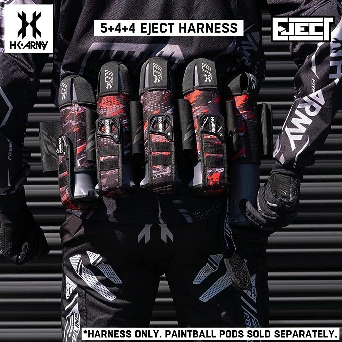 HK Army 5+4 Eject Paintball Harness Pod Pack - Scorch
