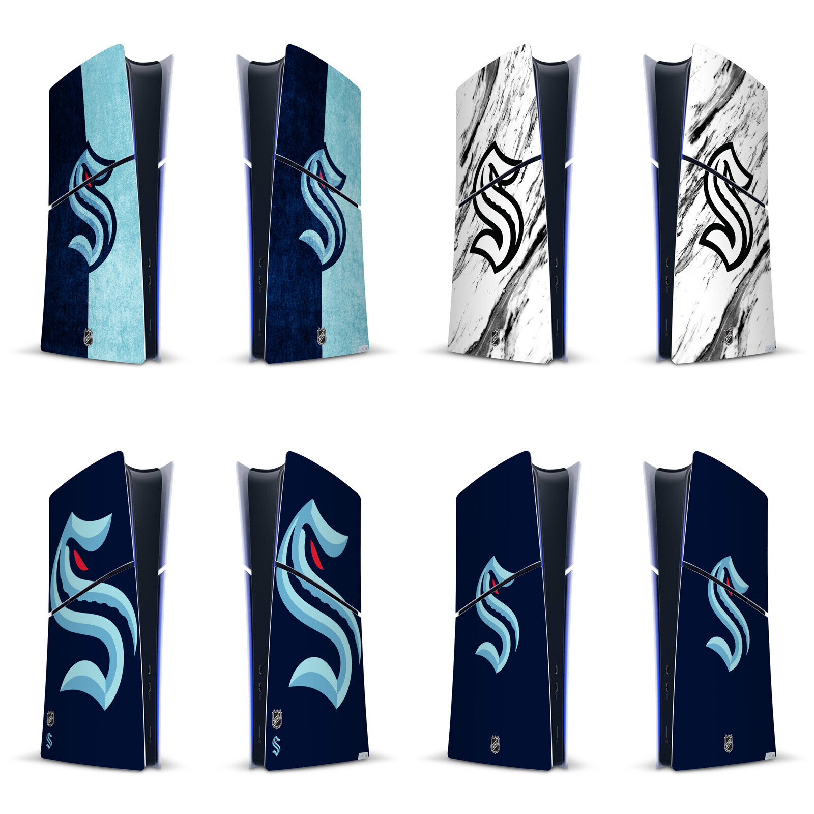 NHL SEATTLE KRAKEN VINYL SKIN FOR PLAYSTATION 5 PS5 SLIM DIGITAL EDITION CONSOLE