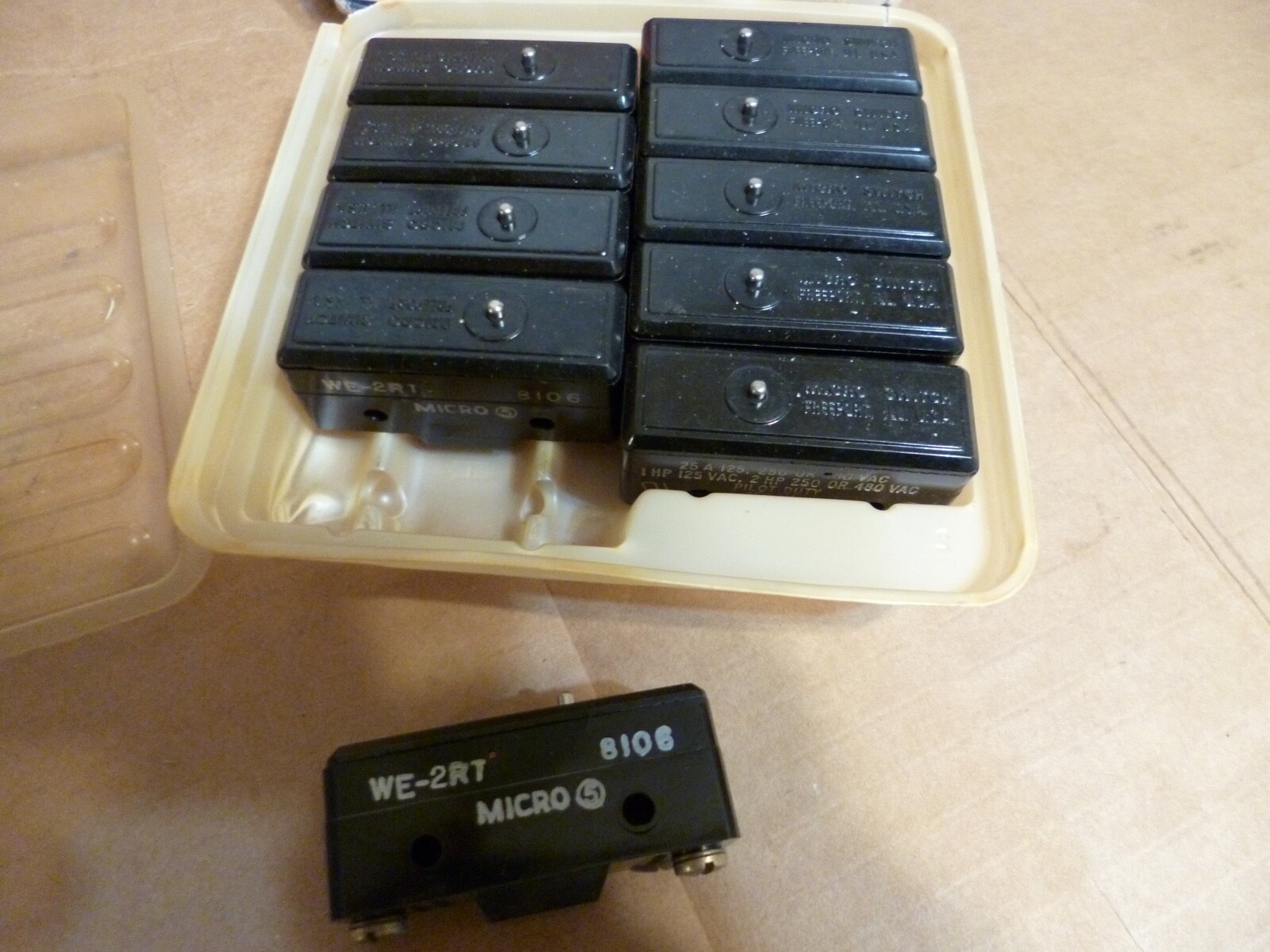 10 - NOS HONEYWELL MICROSWITCHES MICRO SWITCH NO. WE-2RT