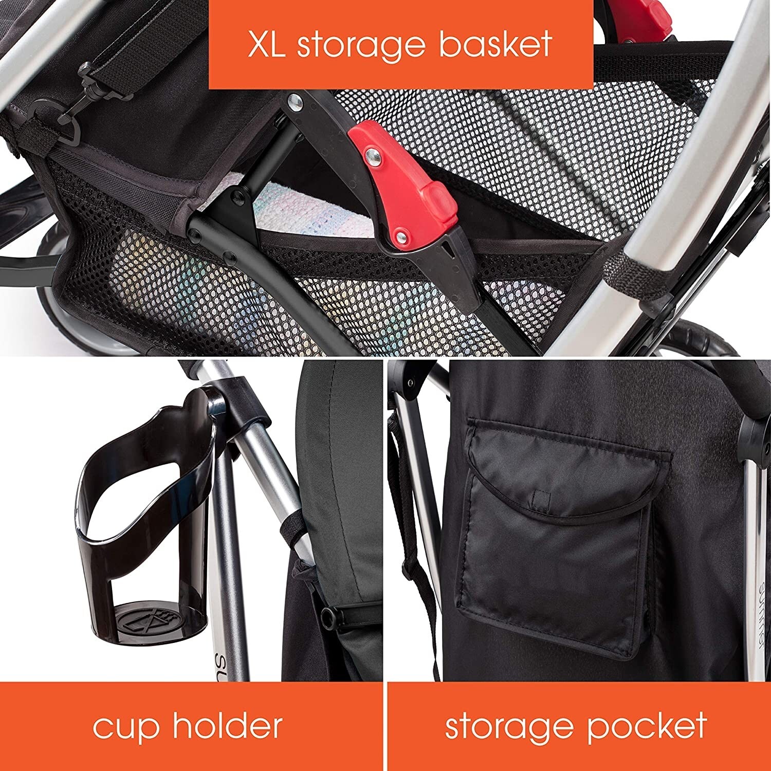 Cochecito De Bebé Práctico Cómodo Ligero Elegante Color Negro Nuevo