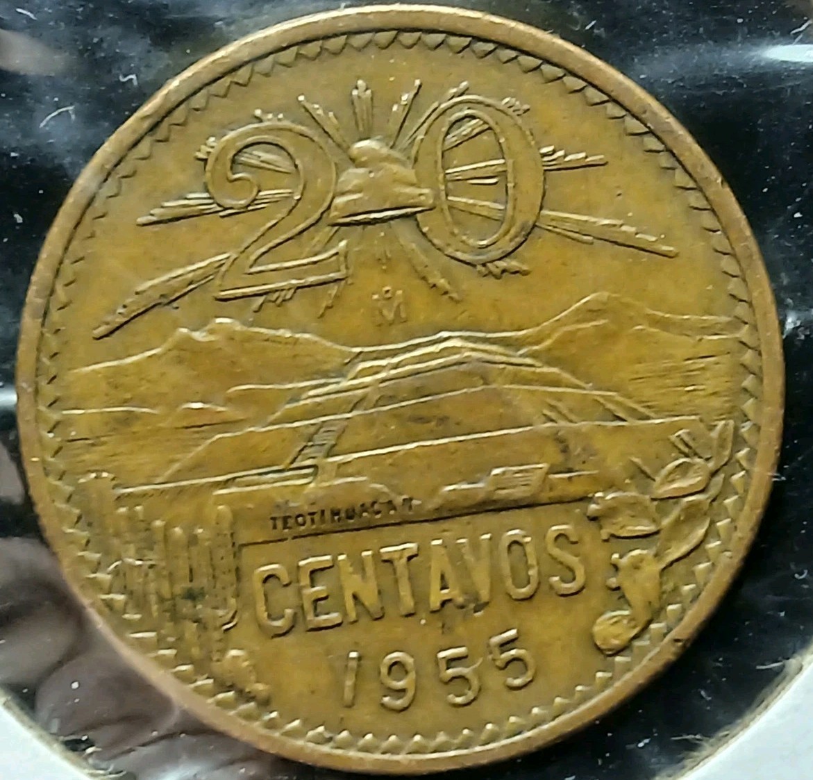 1955 Mexico 20 Centavos XF/AU
