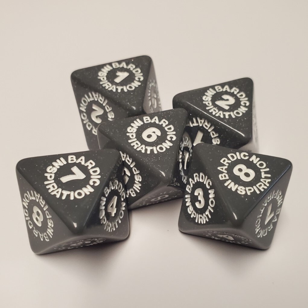 Bardic Inspiration d6 & d8 Dice Bundle Compatible with Dungeons and Dragons