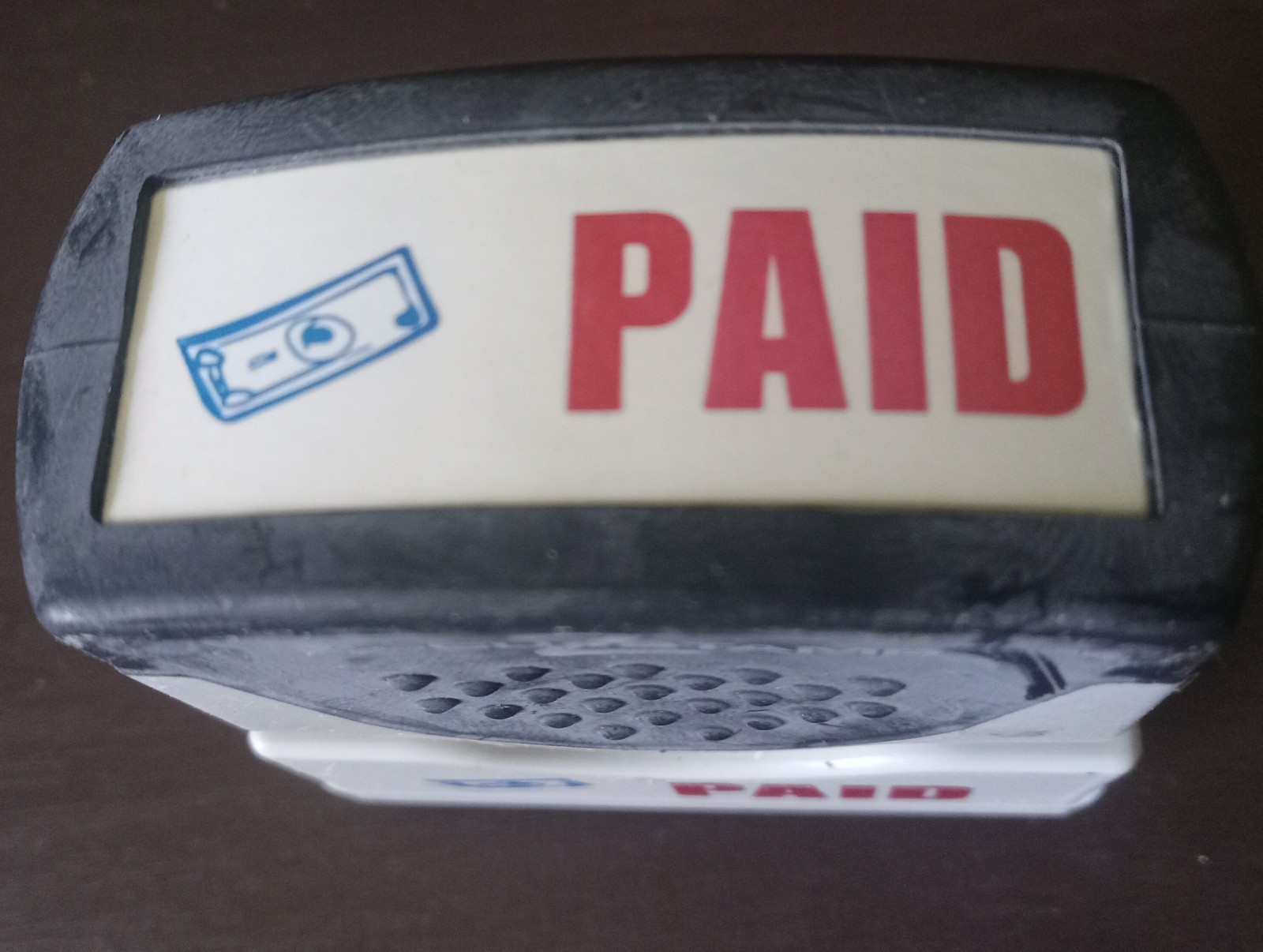 AccuStamp 2 PAID Stamp Pre-Inked Self-Inking Office Payment Stamp Microban
