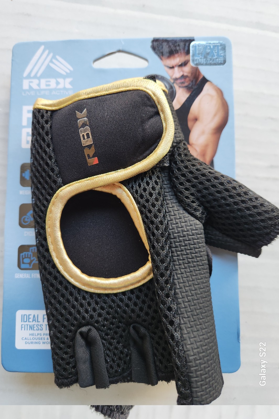 RBX Live Life Active  Fitness Gloves - Adjustable Closure - Breathable Mesh