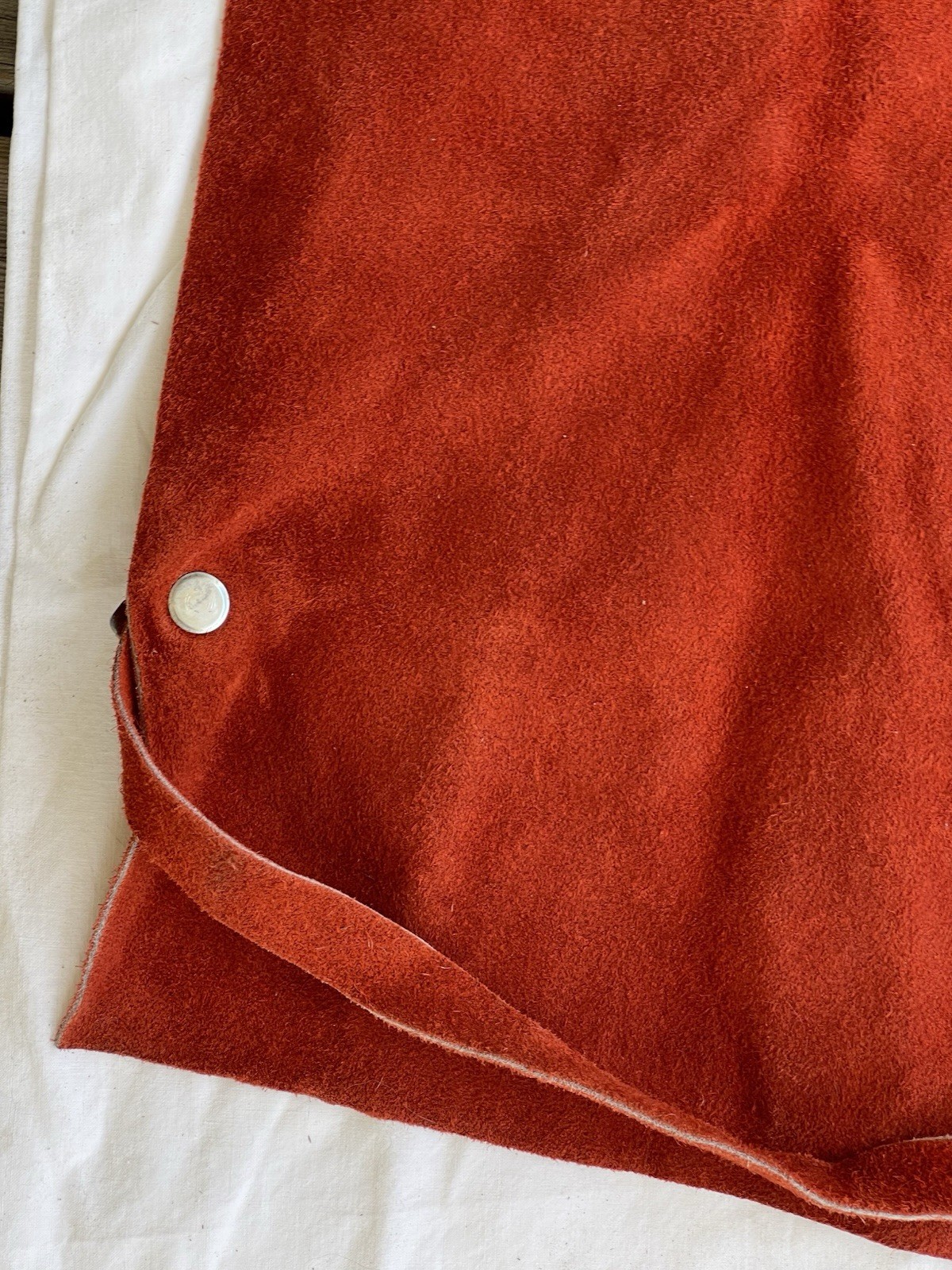 Rust Suede Leather Welding Work Chaps Very Good Condition