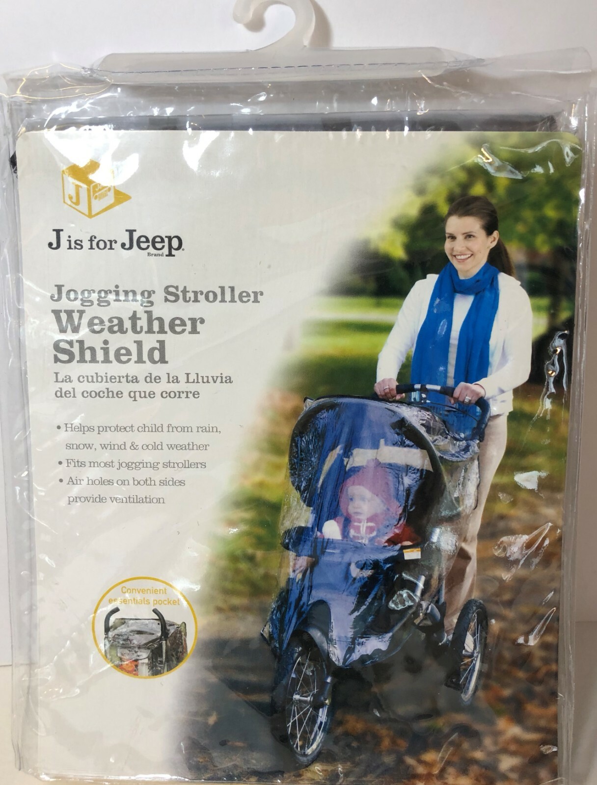 J is for Jeep Jogging Stroller Weather Shield Convenient Essentials Pocket NEW