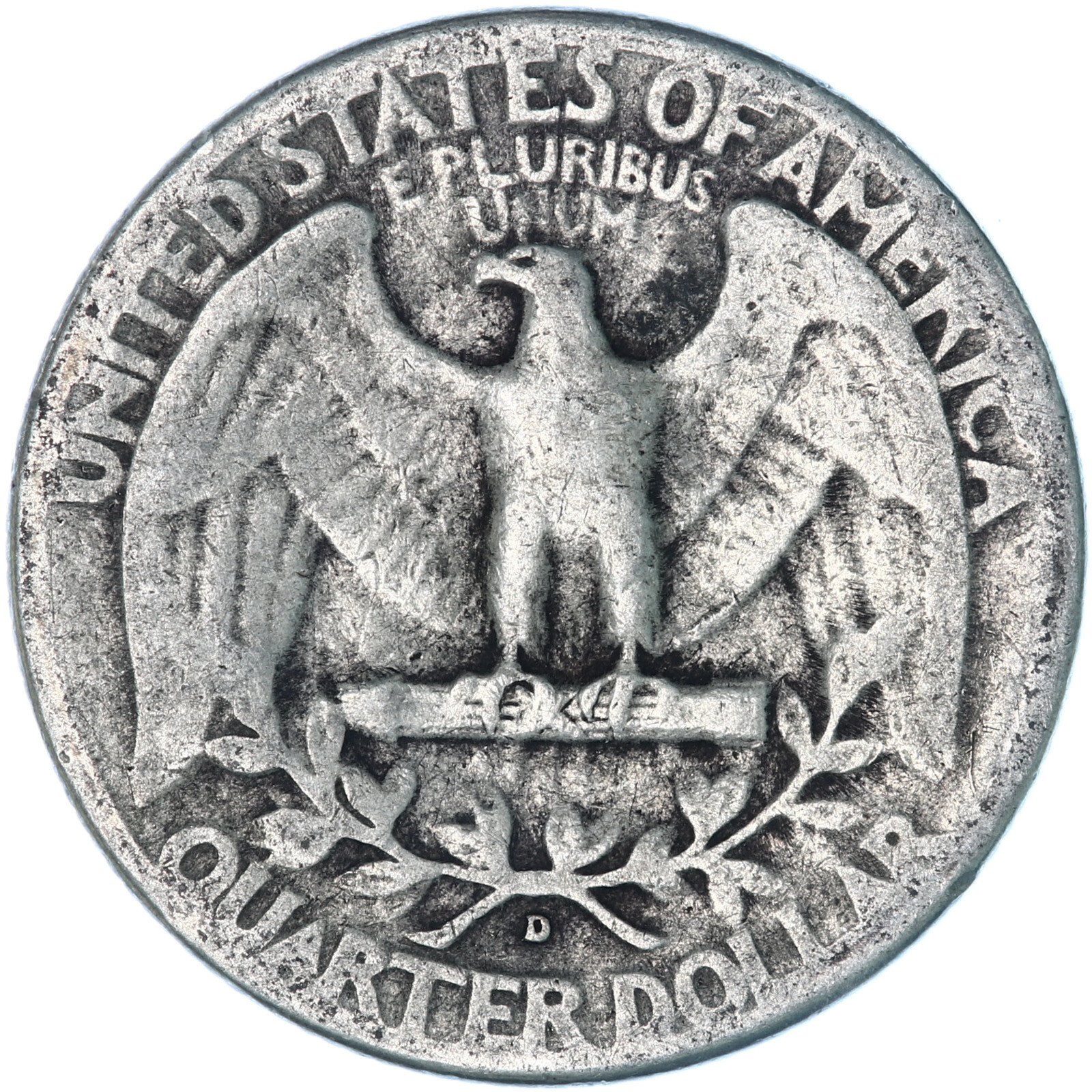 1947 D Washington Quarter 90% Silver Good GD