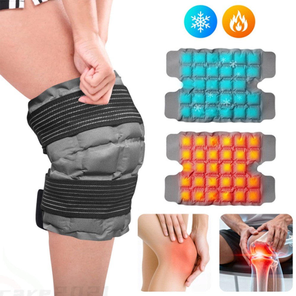 Reusable Ice Gel Pack Hot & Cold Therapy Heat Wrap Pad for Arm Elbow Leg Knee