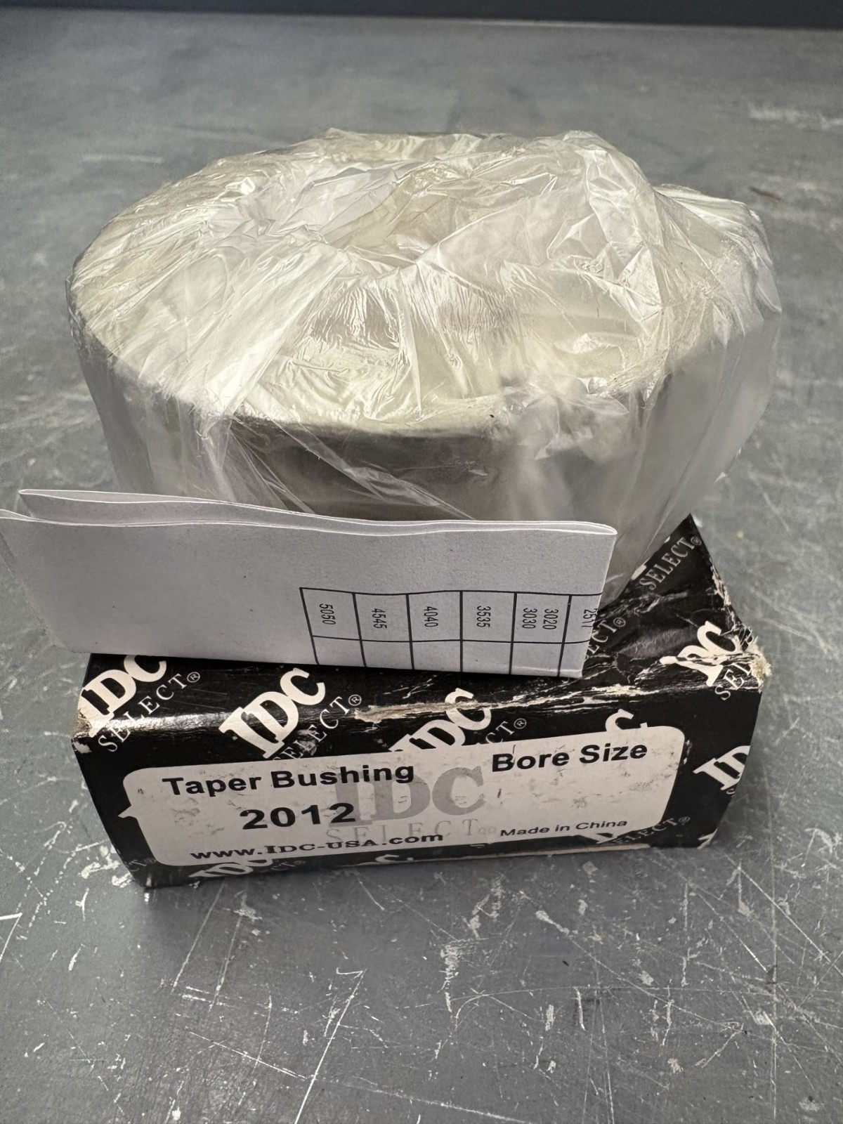 2012 1-5/8 Tapered Bushing