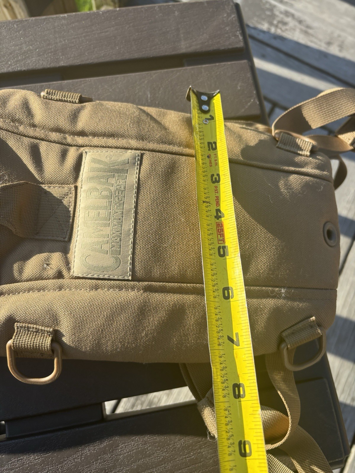 CamelBak Maximum Gear Tan Nylon Hydration Pack Backpack, Adjustable Straps