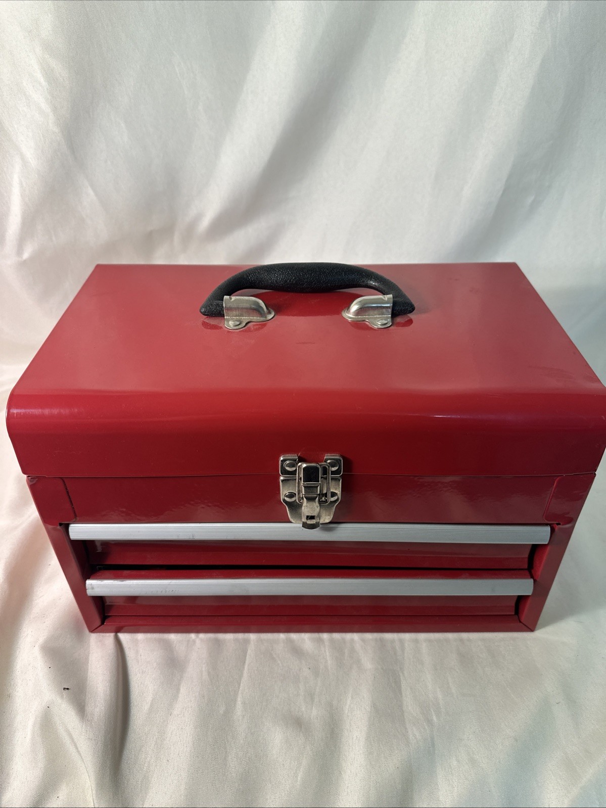 Small Red Tool Box With Assorted Tools