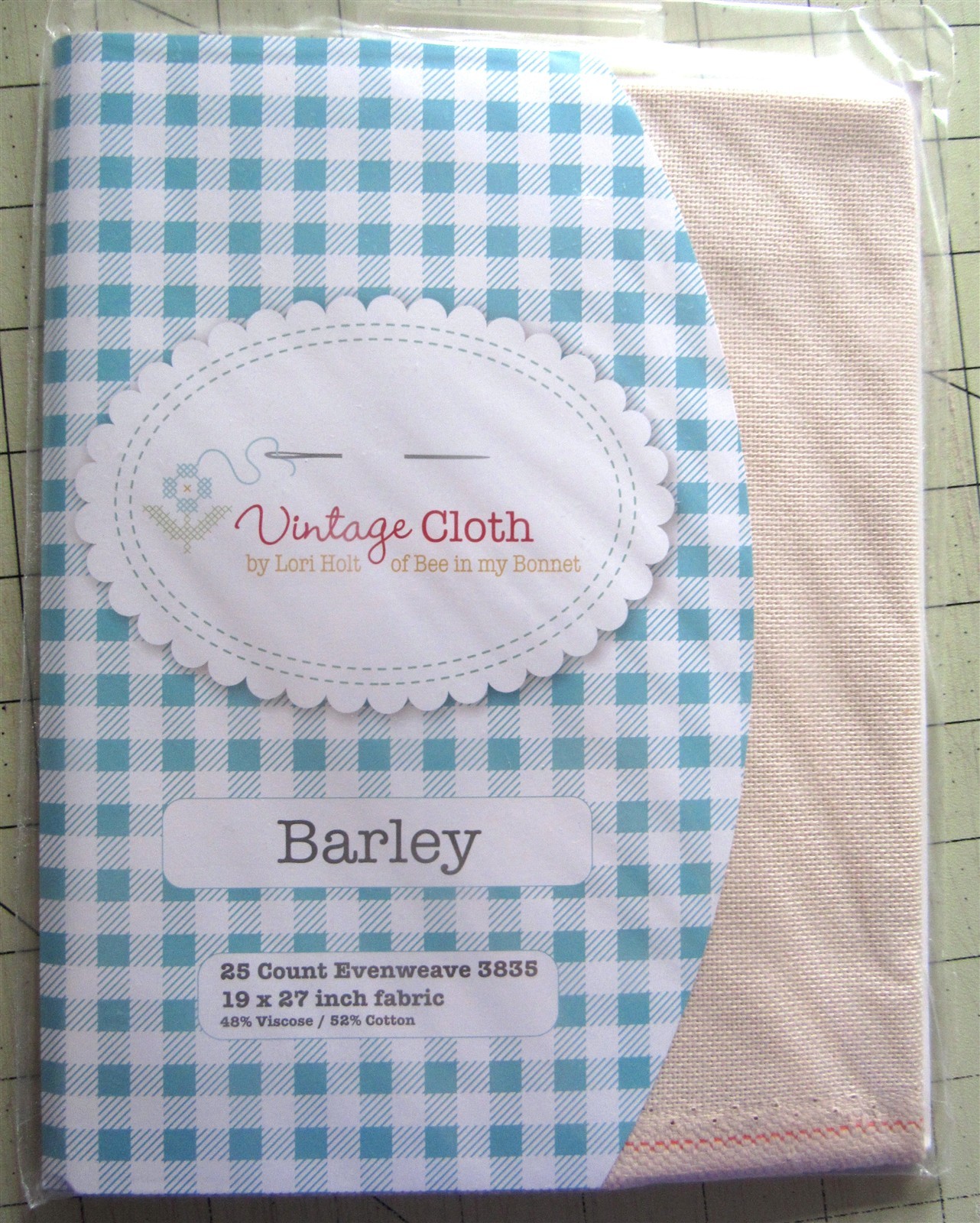 Vintage Cloth by Lori Holt "Barley" 25ct Evenweave 19" x 27" Cross Stitch Fabric