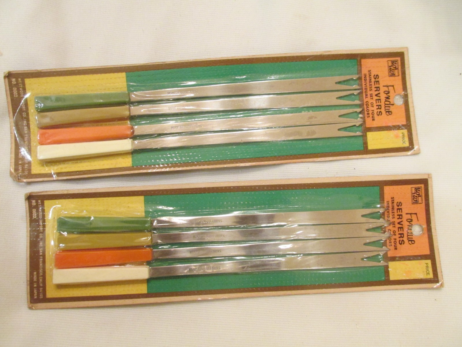 Vintage 8 Piece Fondue Servers Stainless Steel Japan Westwood Import