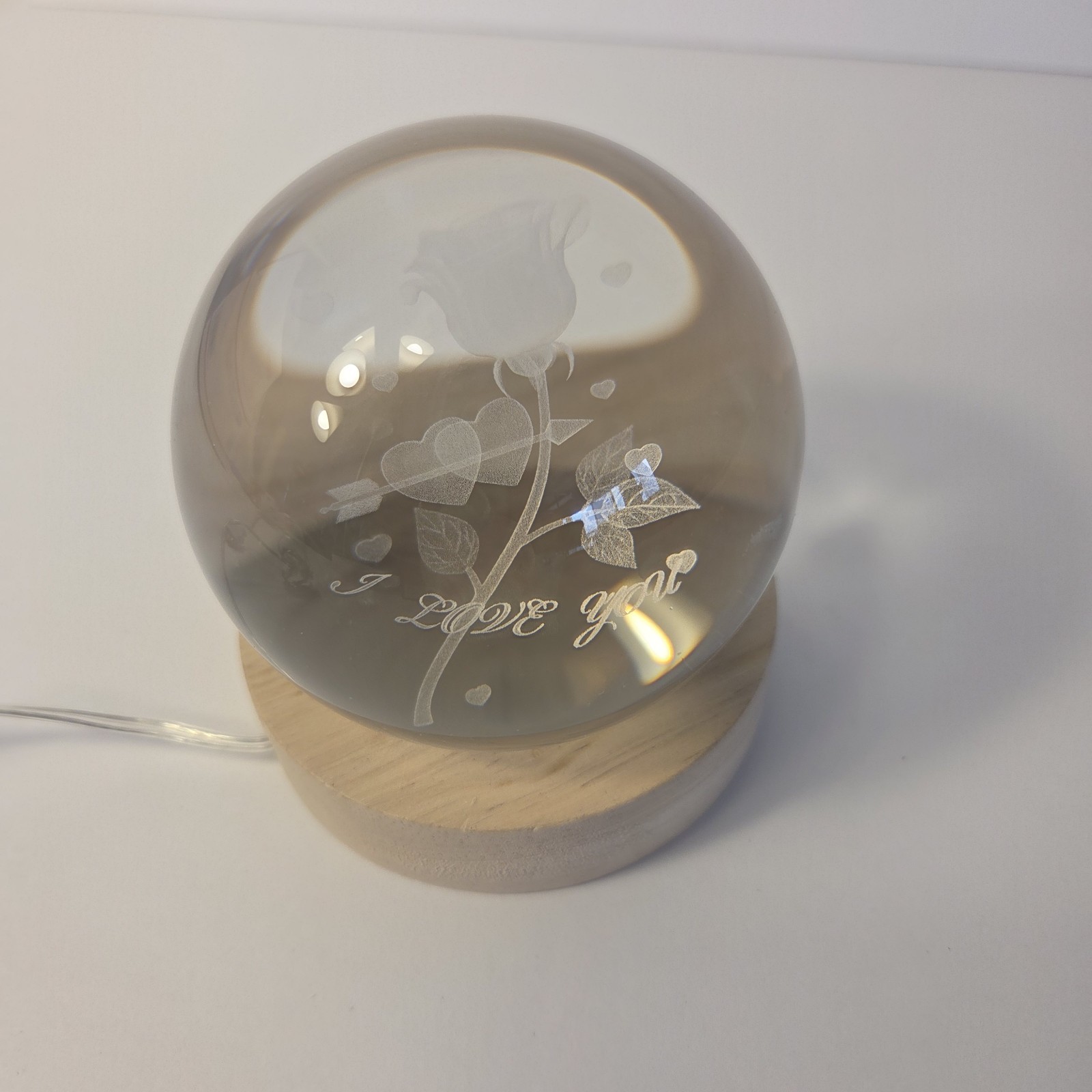LED Lighted Crystal Ball Light