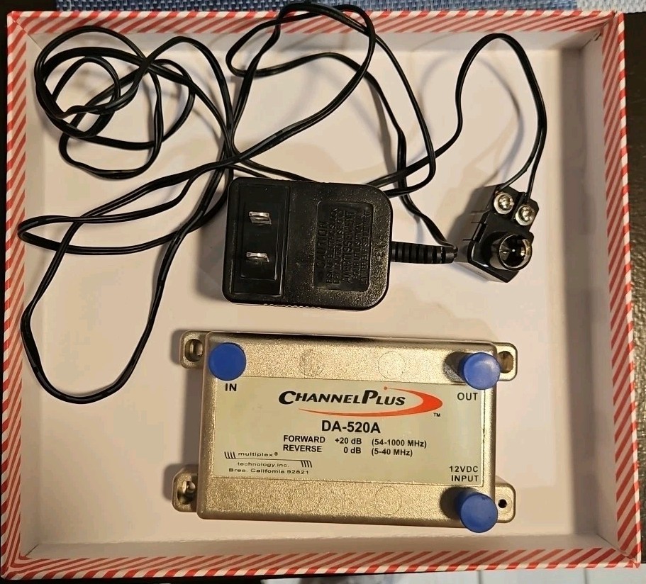 CHANNEL PLUS MODEL DA-520A Bi-Directional TV signal amplifier US Seller
