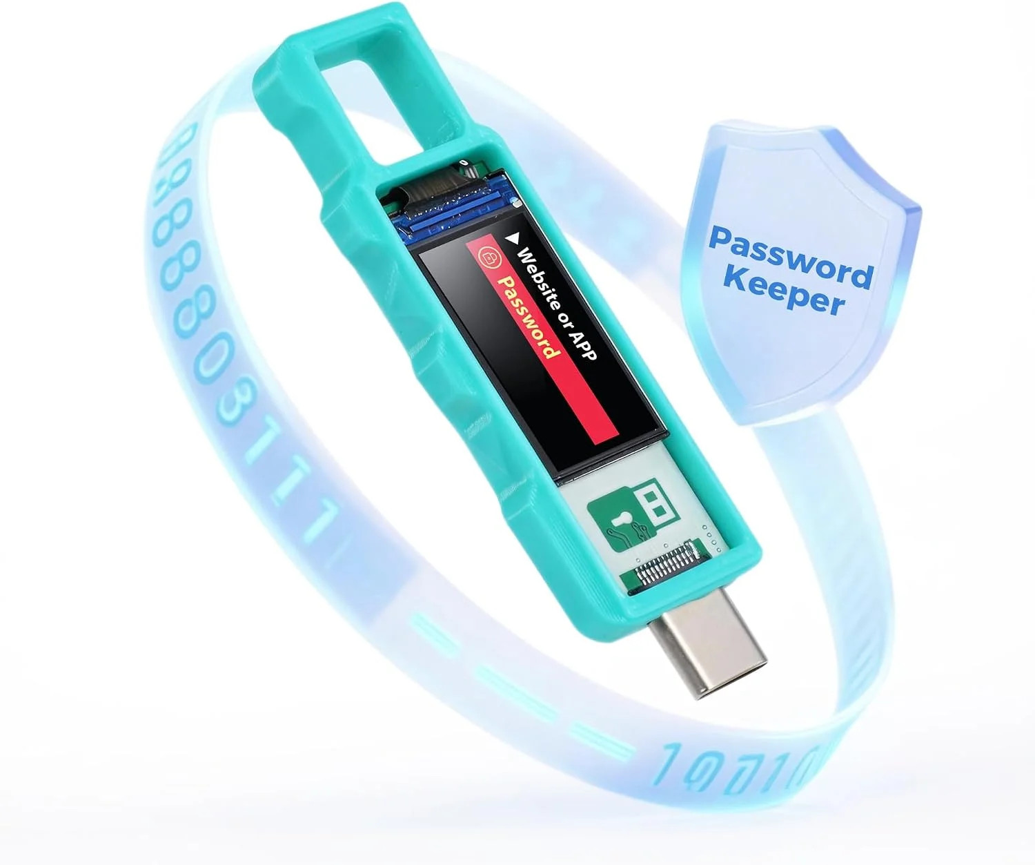 Password Keeper，Auto Filling and Offline Storage Password Manager, Type-C Port,