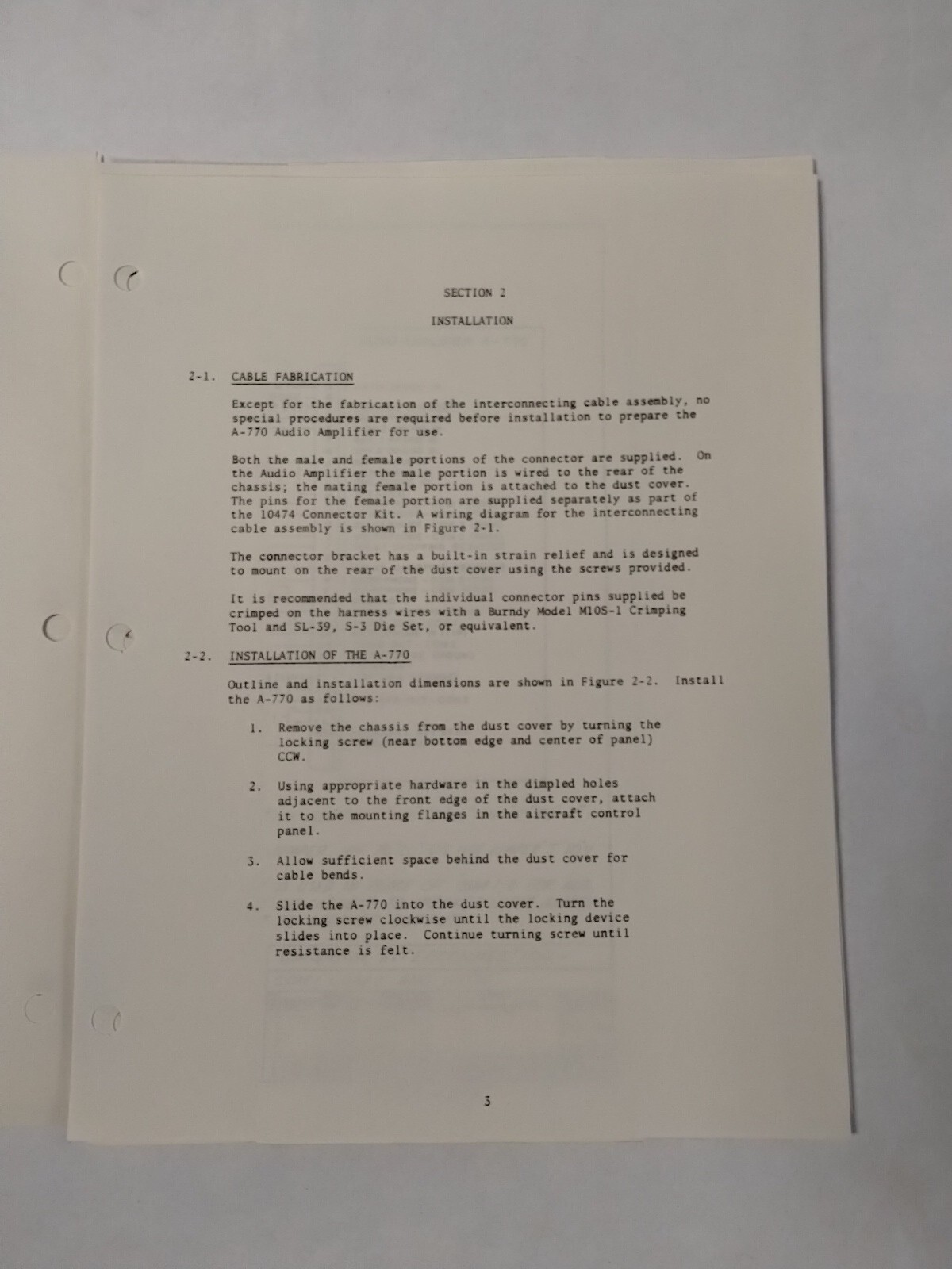 Edo-Aire A-770 Audio Amplifier Instruction Manual-Copy