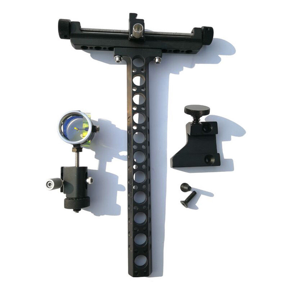 Compound Bow Sight Single Pin 4X Lens 0.059" Micro Adjust Archery Hunting Shoot