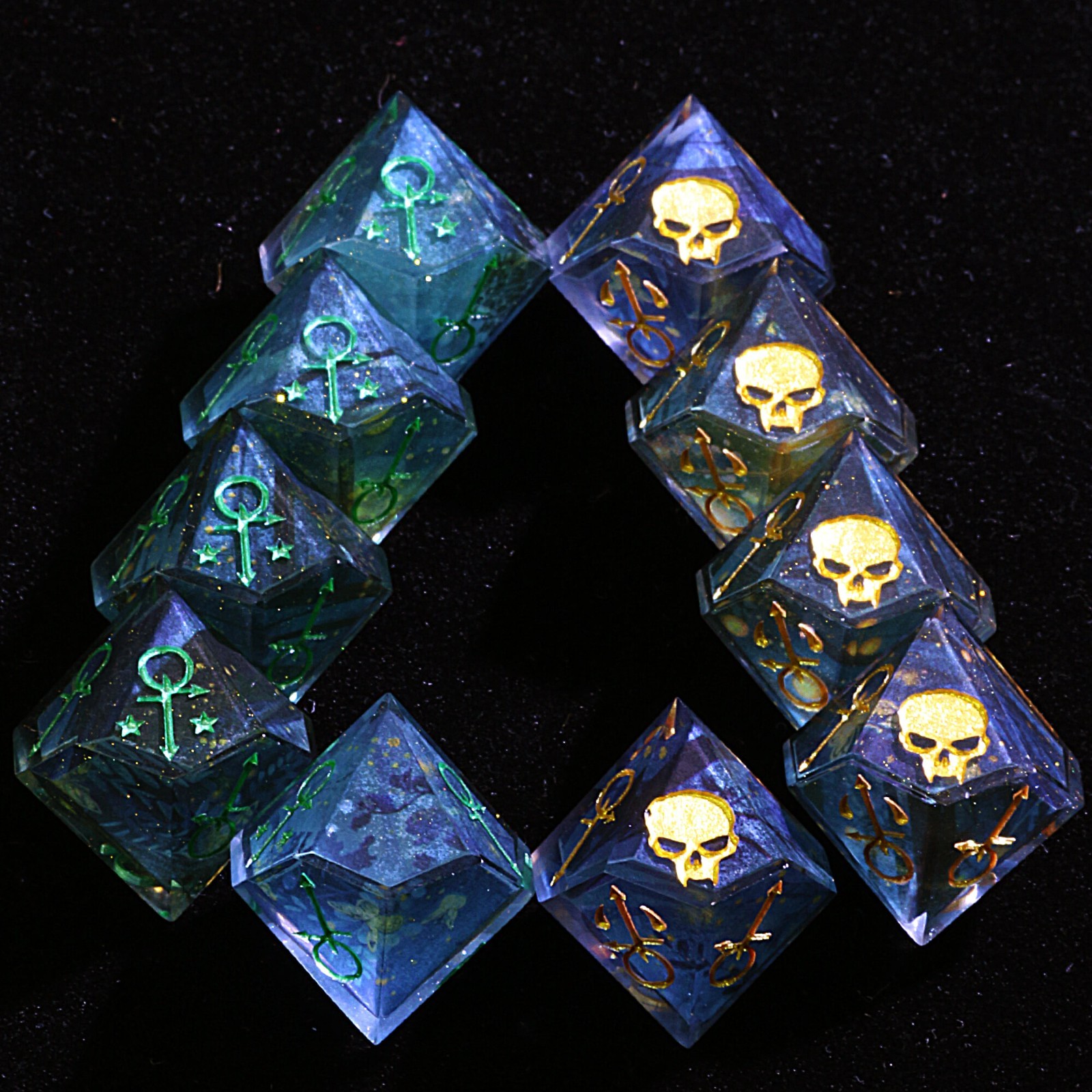 15 Polyhedral Resin Anarch Sets VtM WoD Dice Gloomwood