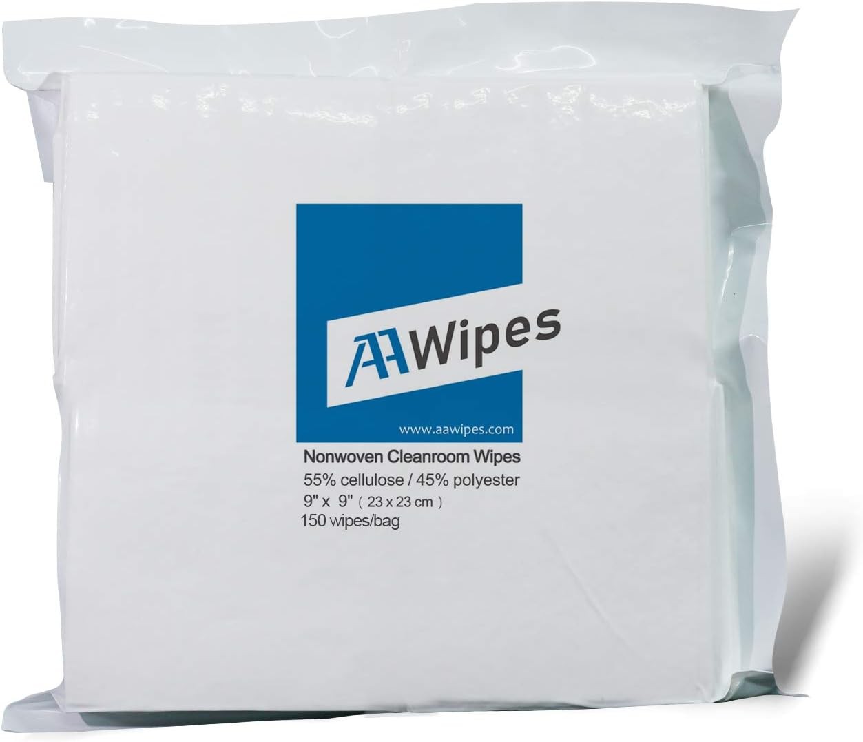 Cleanroom Wipes Nonwoven 9x9 Cellulose Polyester Blend Grade A 150 Pcs