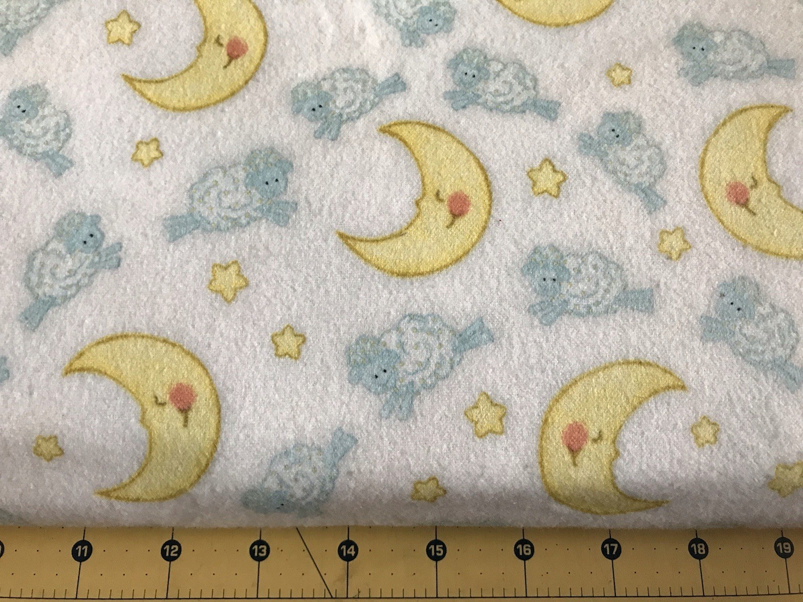 Moon and Sheep Flannel fabric sold by the yard #2090