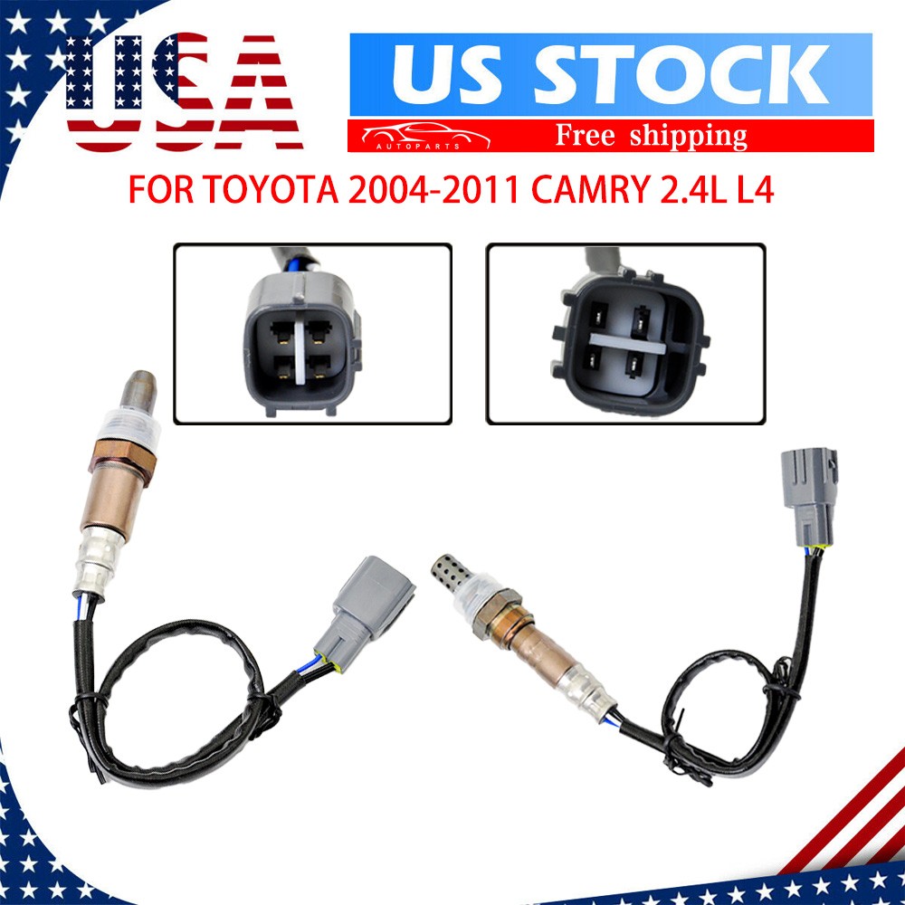 Set of 2 Oxygen Sensor Upstream+Downstream For 2006 2007 2008 Toyota RAV4 2.4L