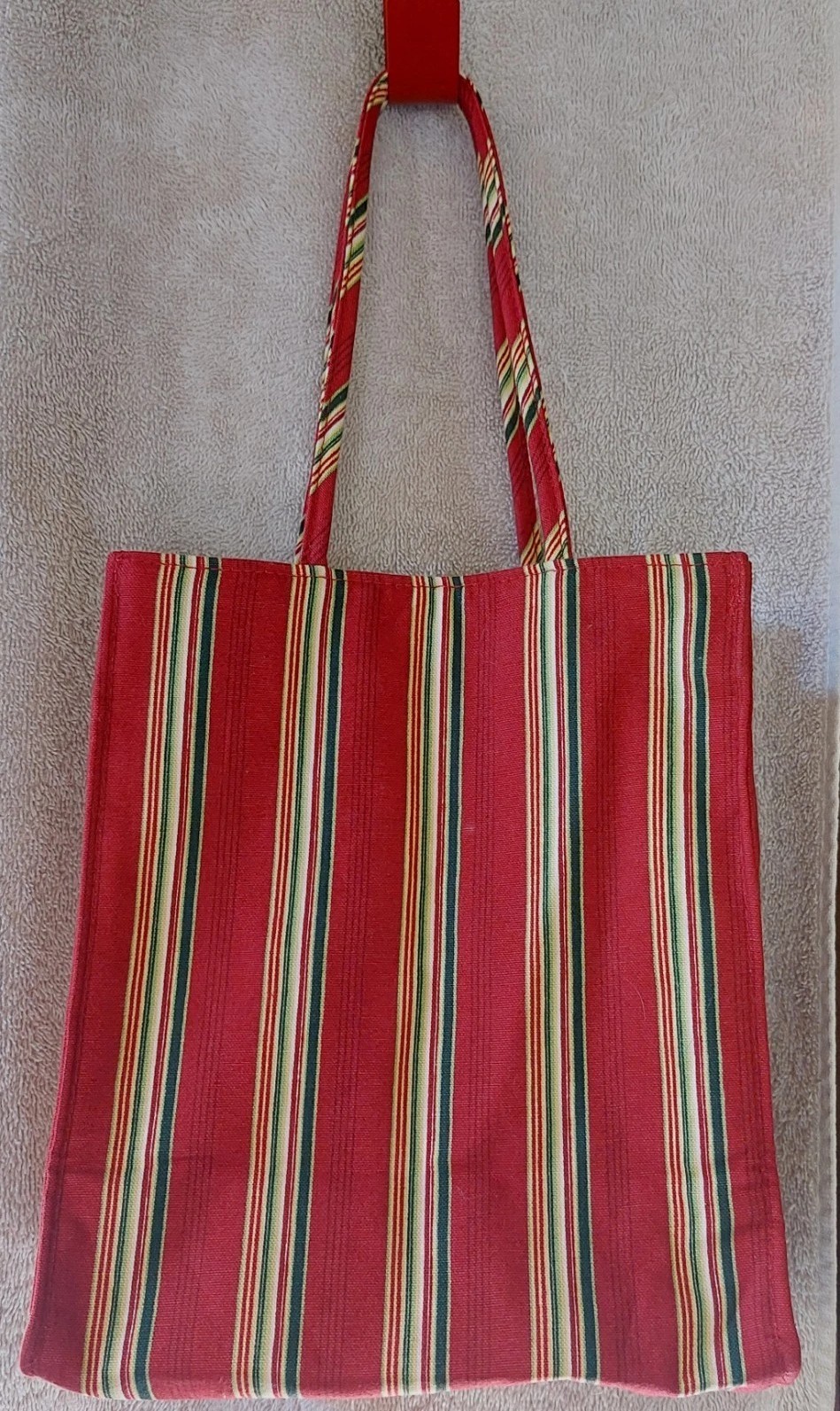 Longaberger Christmas Holiday 2005 Embroidered Canvas Gift Tote Bag 9"x7.5"x4"