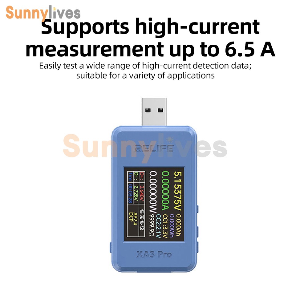 XA3 Pro LCD Digital Voltage Current USB Power Meter Protocol Auto Identification