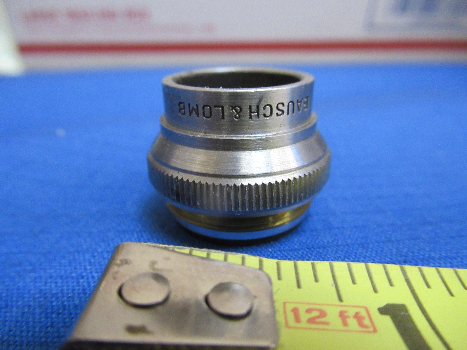 BAUSCH LOMB OPTICS OBJECTIVE LENS ??mm MICROSCOPE PART AS PICTURED &S1-A-25