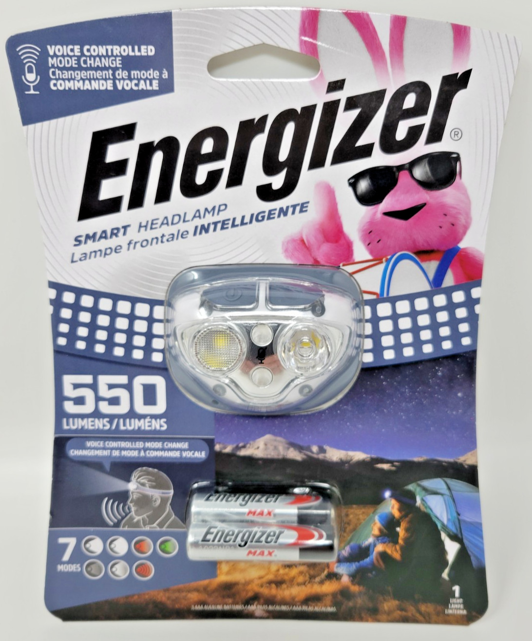 Energizer Smart Voice Controlled LED Headlamp, 550 Lumen Output
