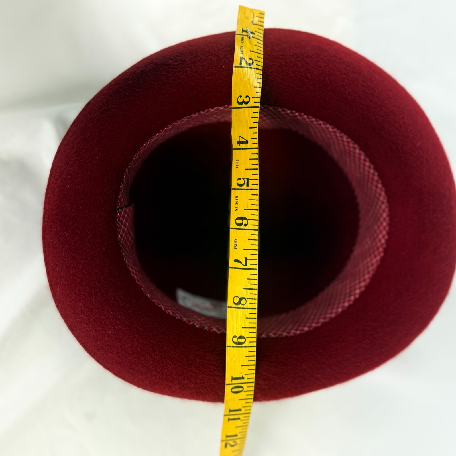 Irchle Red Wool Felt Womens Hat S Brown Cords 21in Around Excellent Octoberfest