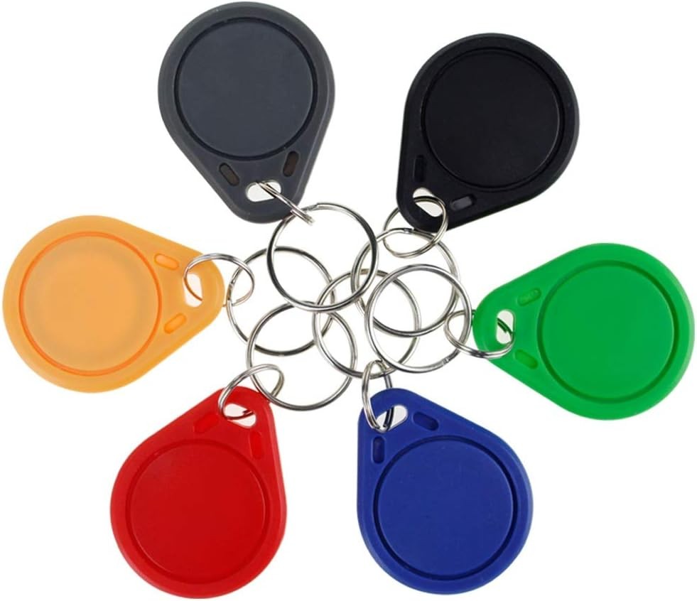LIBO RFID Keychains NFC Smart Key Tag Card Access Mix Color(Pack of 10)