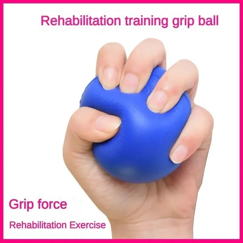 Massage Therapy Grip Ball Hand Finger Strength Exercise Stress Relief(Blue) New*