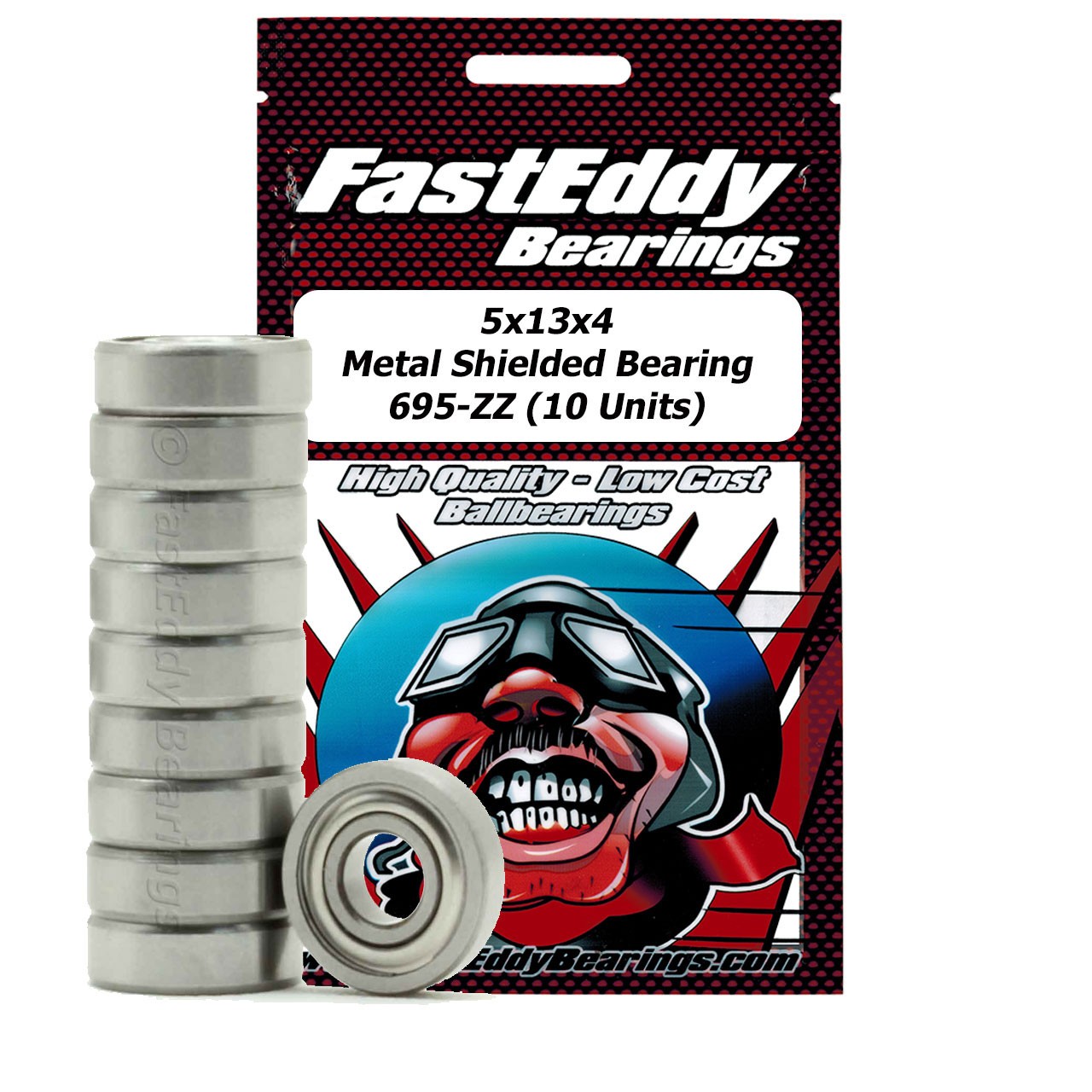 5x13x4 Metal Shielded Bearing 695-ZZ 10 Units