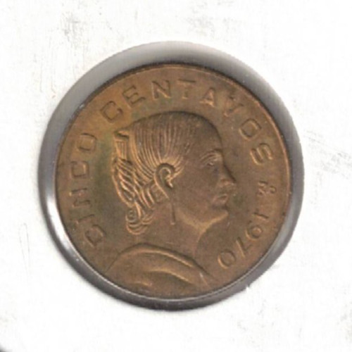 1970 Mexico Uncirculated Five Centavo Coin