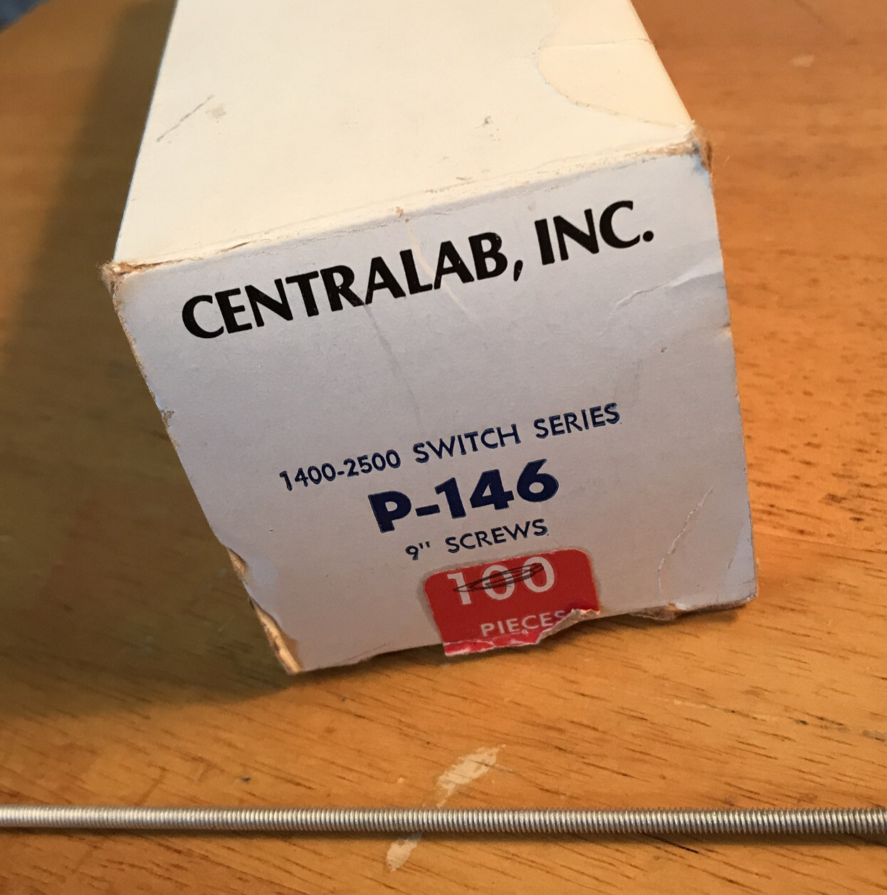Centralabs Inc P-146 1400-2500 Switch Series 9” Screws (NEW) Qty-96 Free Ship!