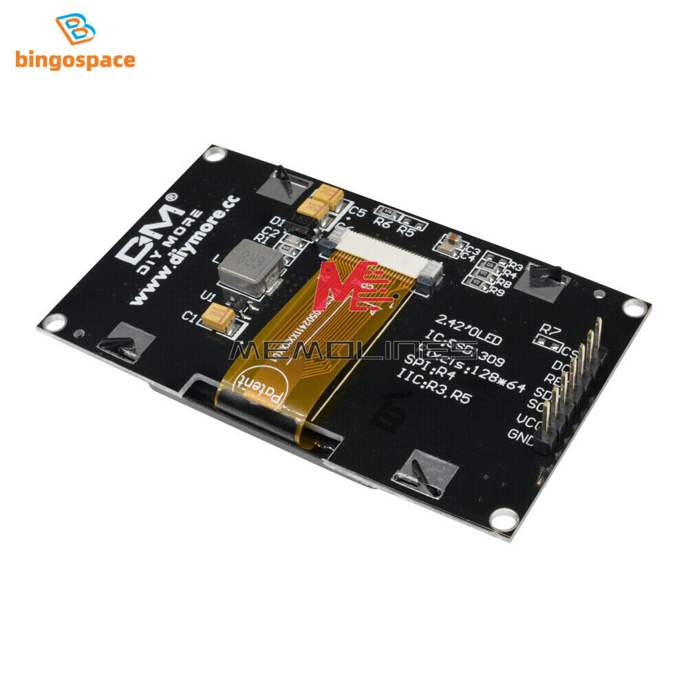 2.42" inch 128*64 HD Screen OLED Display Module 3.3V IC I2C SPI Serial SSD1309