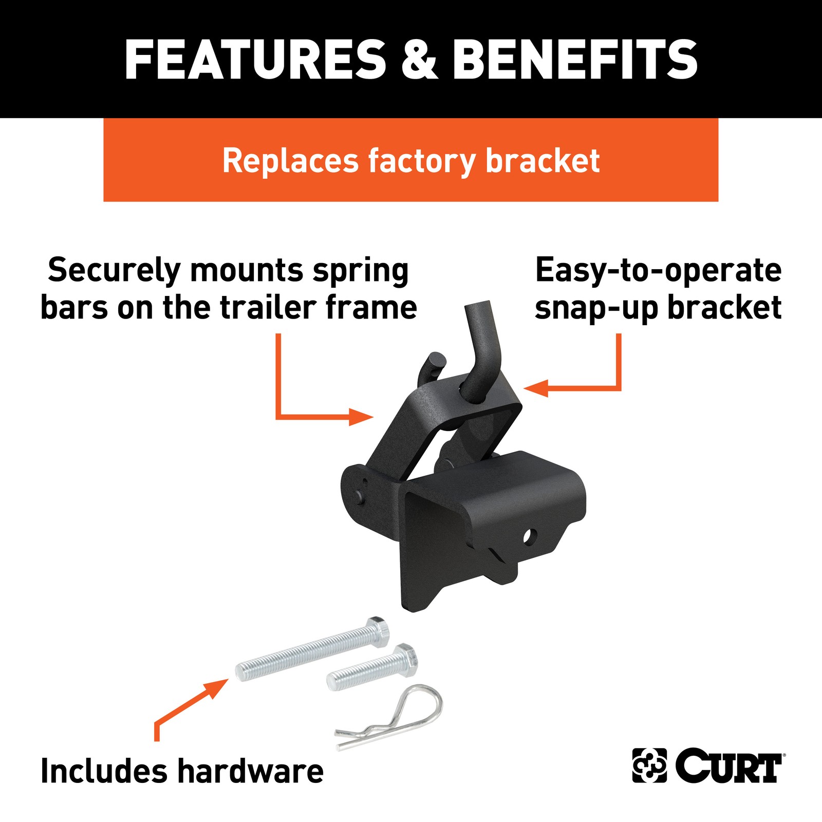 Curt 17008 Weight Distribution Hitch Hook-Up Bracket