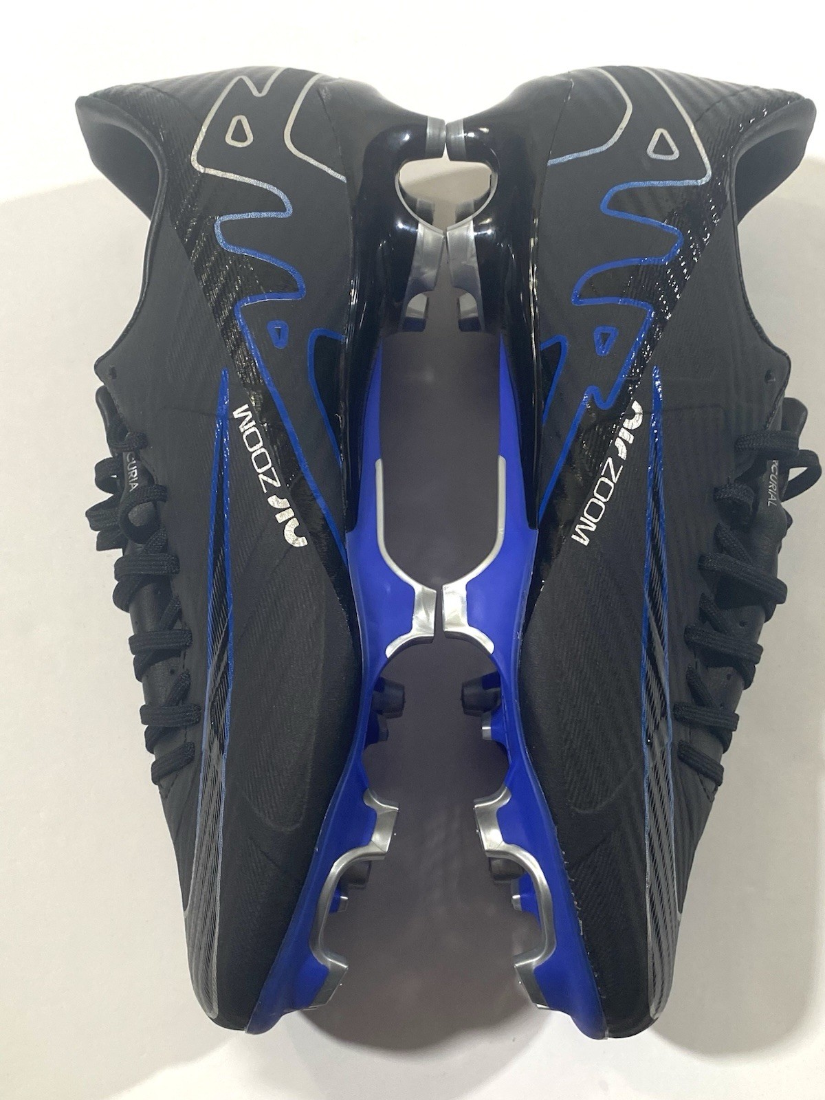 Nike Zoom Mercurial Vapor 15 Academy Fg/Mg Black-Royal Blue Sz 6.5 [DJ5631-040]