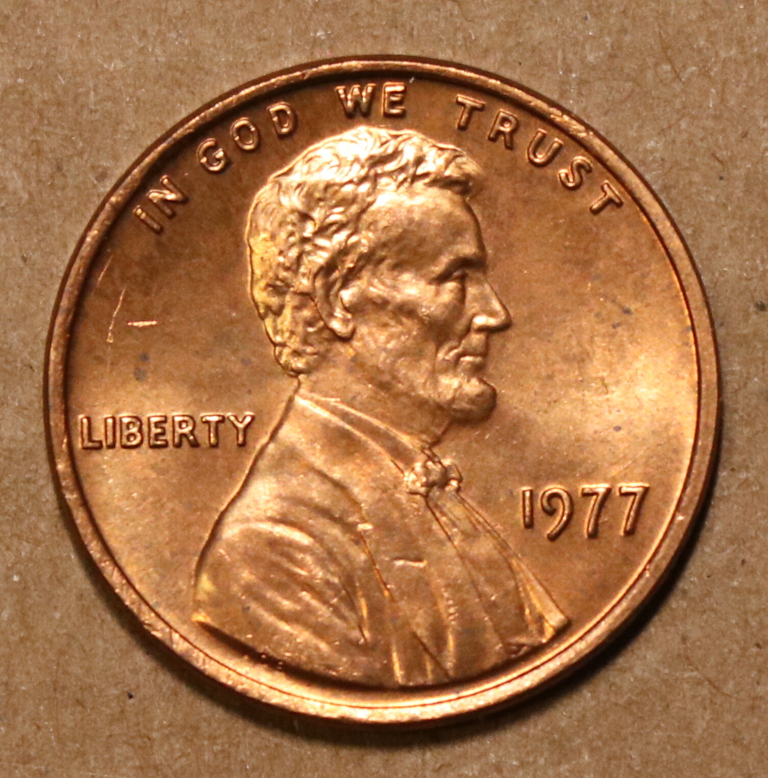1977 Lincoln Memorial cents  BU